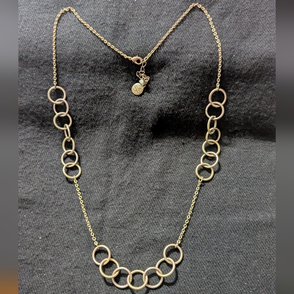 Dana Buchman Gold Tone Circle Hoop Statement Necklace
